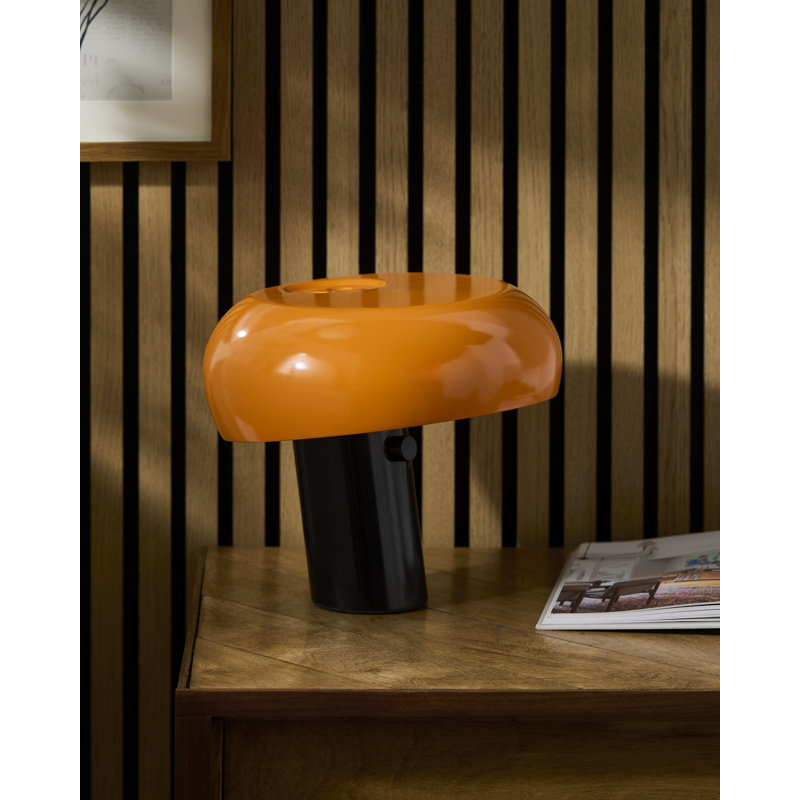 Lampe de table en marbre Knotts , Noir, Orange