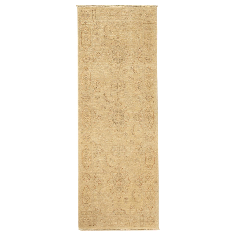 Tapis ivoire et bleu clair noué à la main de haute qualité