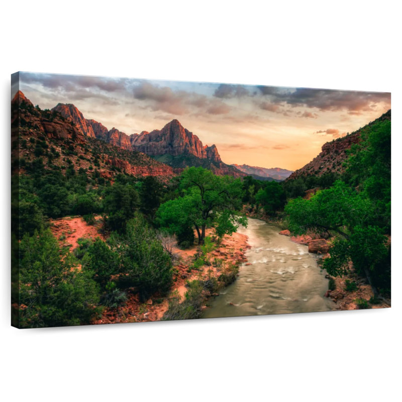 Alvord Sunset At Virgin River, 30" H x 45" W