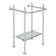 Wash Stand with Glass Shelf in Polished Chrome