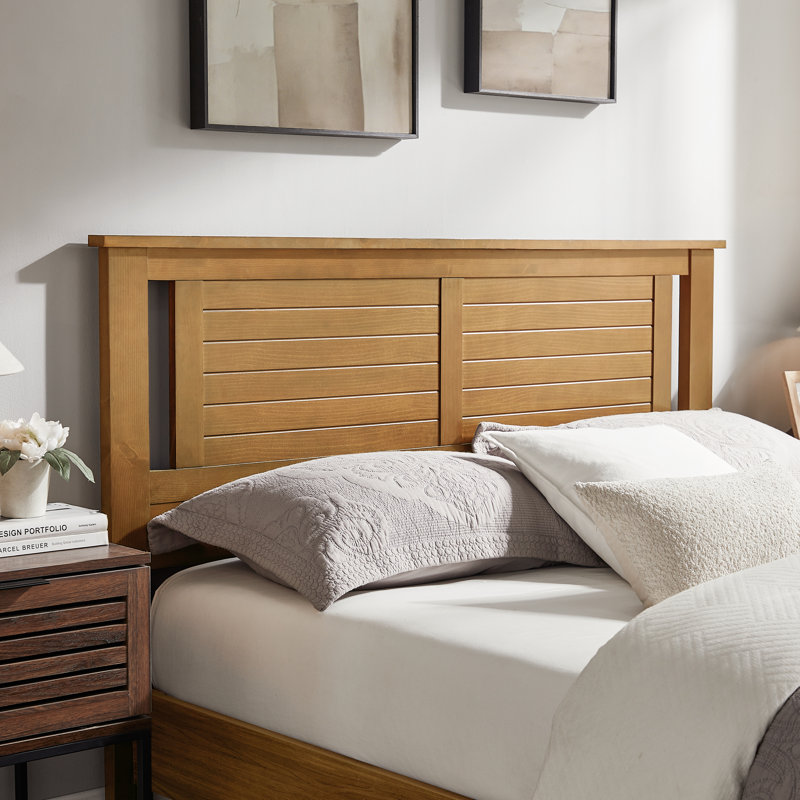Tête de lit double en bois massif Amesbury, Grand lit, Pin