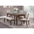Wooden Frame 1PC Chenille Upholstery Dining Bench