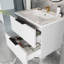 Meuble-lavabo 24 po avec lavabo en céramique - meuble-lavabo mural blanc