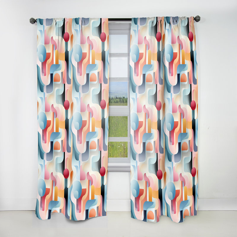 Rideau Urban Mute Tones III - Modern - Velours obscurcissant - 1 panneau, L 52 po x L 63 po