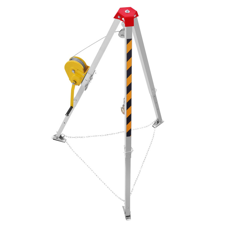 Ensemble de trépied en aluminium avec capacité de 2600 lb avec pieds à 8 pieds et système de treuil