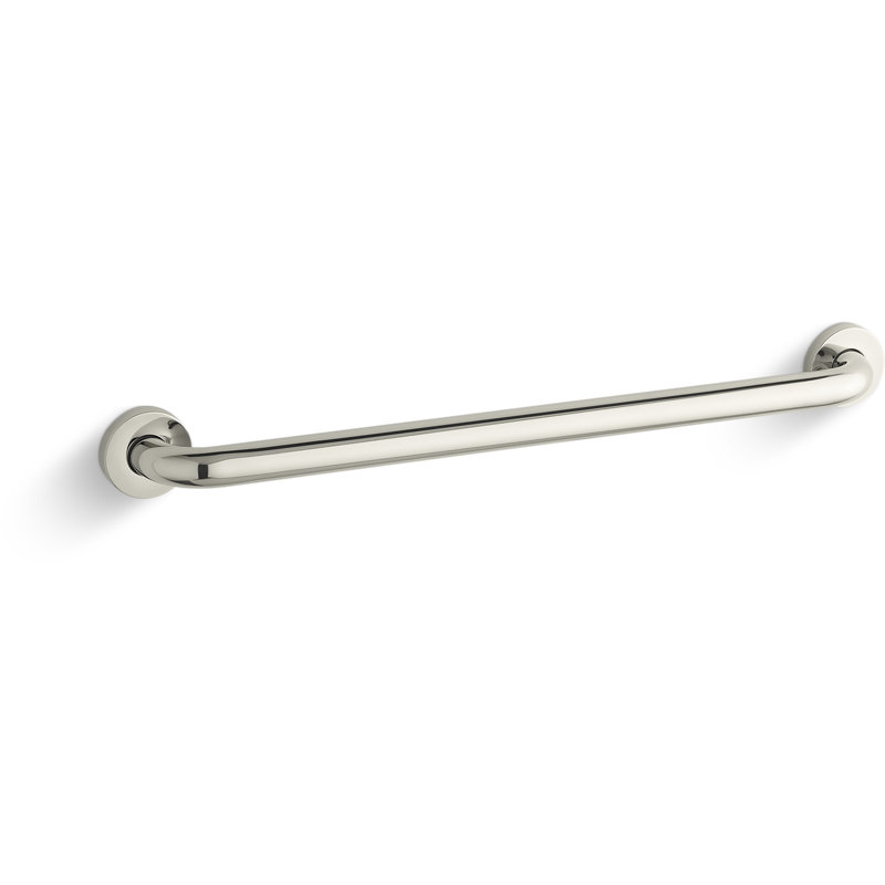 Contemporary Grab Bar, 24"W, Vibrant Polished Nickel