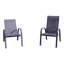 Ensemble de causeuse 4 pièces gris foncé Courtyard Casual Santa Fe avec 1 fauteuil oscillant, 2 fauteuils inclinables et 1 table basse rectangulaire