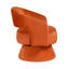 Chaise d'appoint moderne avec pivot - structure en bois massif de velours orange Poids de 37,67 lb Produit Élégant salon à 360 degrés Profondeur de 27,75 po-810897150