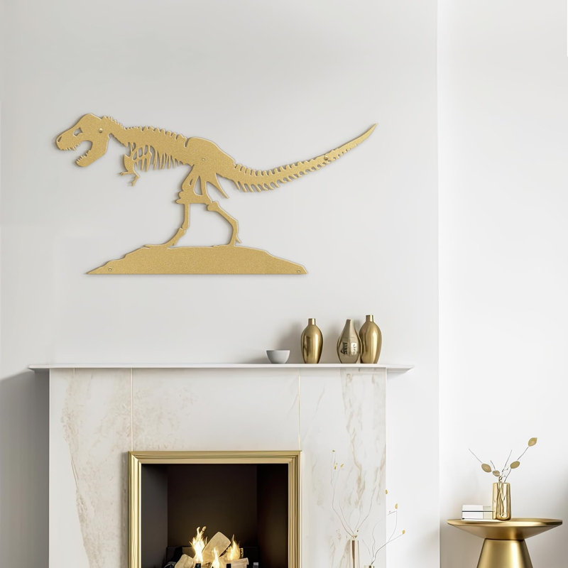 Décoration murale en métal, H 10 po x l 30 po x P 0,05 po, Or