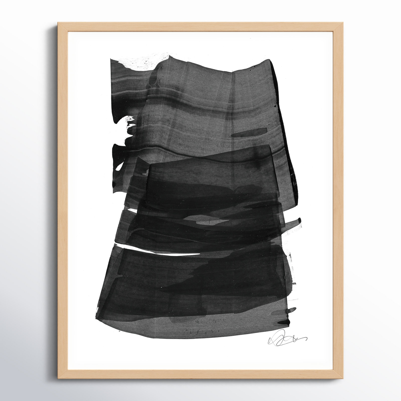 Brushstroke 2 by Jacques Pilon, Brown, 25" H x 20" W x 1.25" D