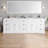 Epic 100 In. White Double Sink Bath Vanity With Carrara Quartz Top And Undermount Porcelain Sinks-968651471