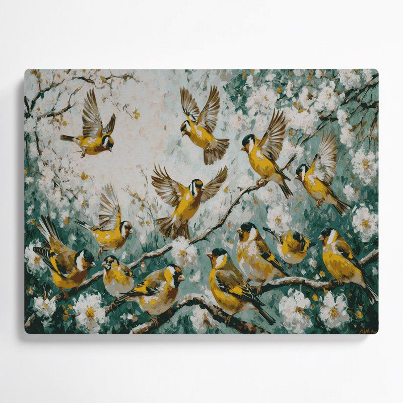 Art mural en métal oiseaux, H 8 po x l 10 po