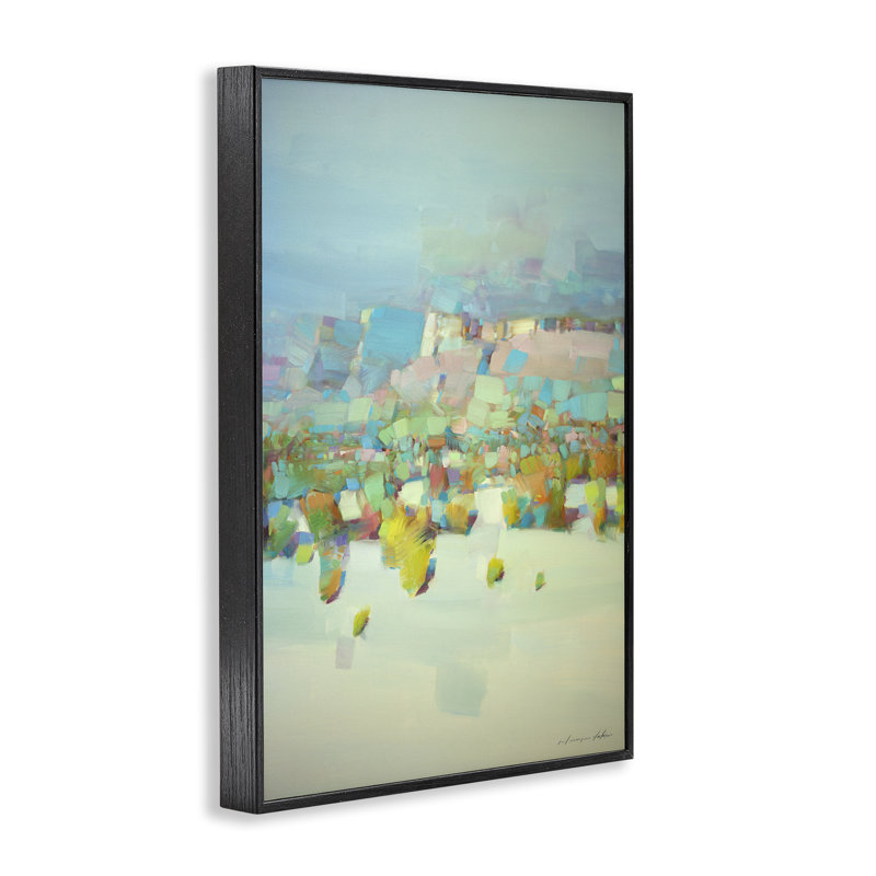 Art contemporain, estampe numérique encadrée par Vahe Yeremyan, Giclée encadrée noir minuit, H 18 po x l 12 po