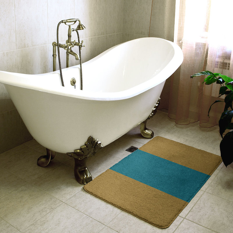 Tapis pour salle de bain Tennessee, l 17 po x L 24 po, Soleil toscan / bleu océan