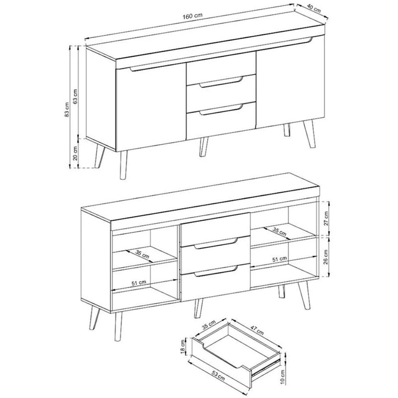 Dalewood 160cm Sideboard