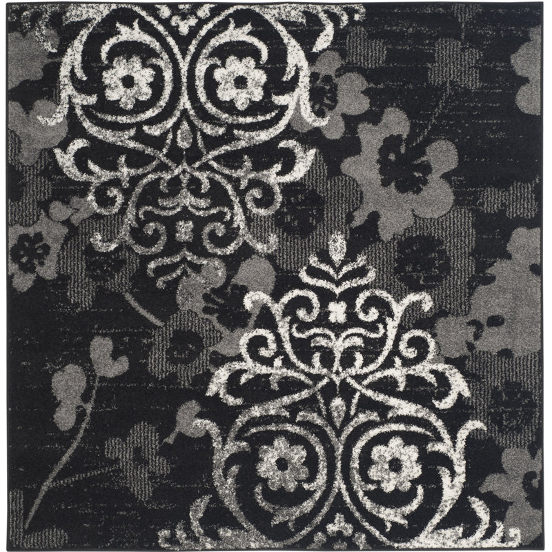 Tapis floral Bronti Performance, Carré 3 pi