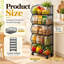 5 Tier Storage Pantry Cart, Multi-Use Rolling Shelving Unit for Kitchen