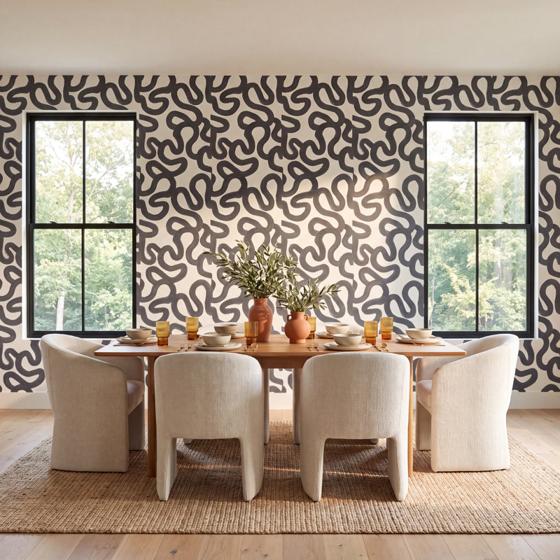 Schumacher x Hadiya Williams Trace Wallpaper, Carbon