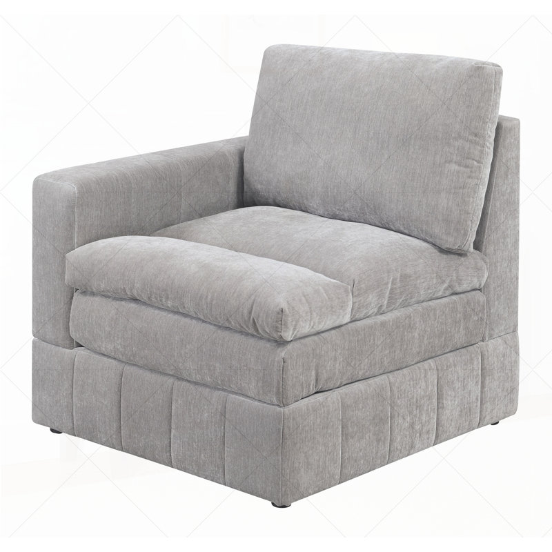 Canapé modulaire 1 pièce LAF / RAF, Gris