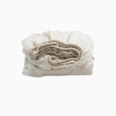 400TC Sateen Solid Cotton Fitted Sheet Fits Upto 20" Deep Pocket