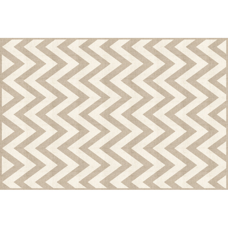 Rinnes Chevron Vinyl Machine Printed Area Rug, Rectangle 200 x 300cm