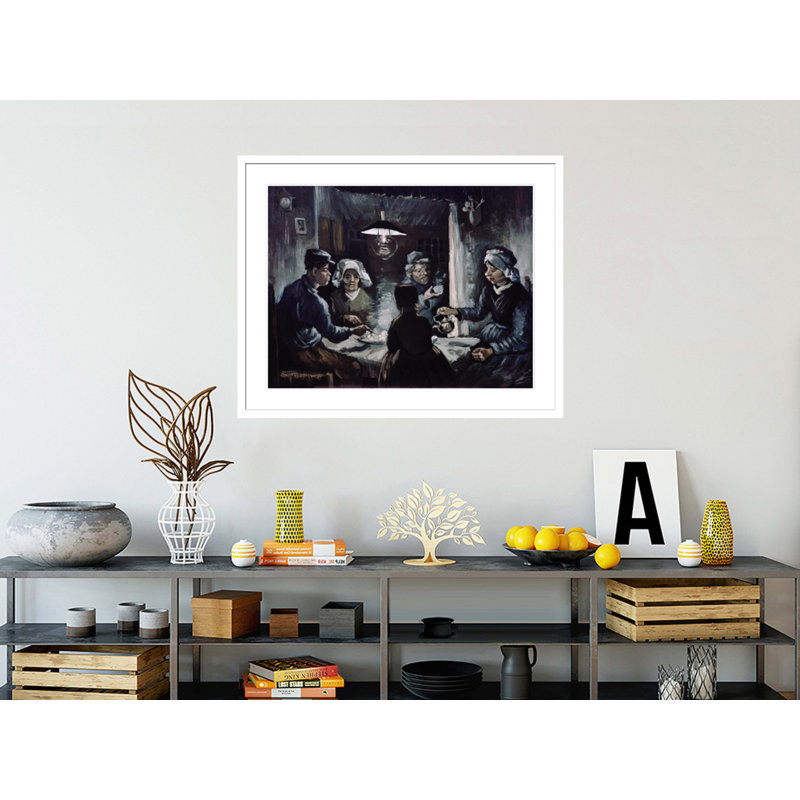 Étude pour les mangeurs de pommes de terre par Vincent Van Gogh, impression giclée encadrée, H 33,44 po x l 41,5 po