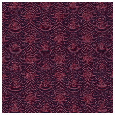 Pink Palm Leaf Pattern Bath Mat
