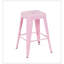 Ensemble de 4 tabourets de bar de 24 po à hauteur de comptoir, tabourets de bar en métal sans dossier, non empilables, amovibles et faciles à assembler, pour un îlot de cuisine / bar / café / salle à manger (rose)-83002768-83002772-83002777