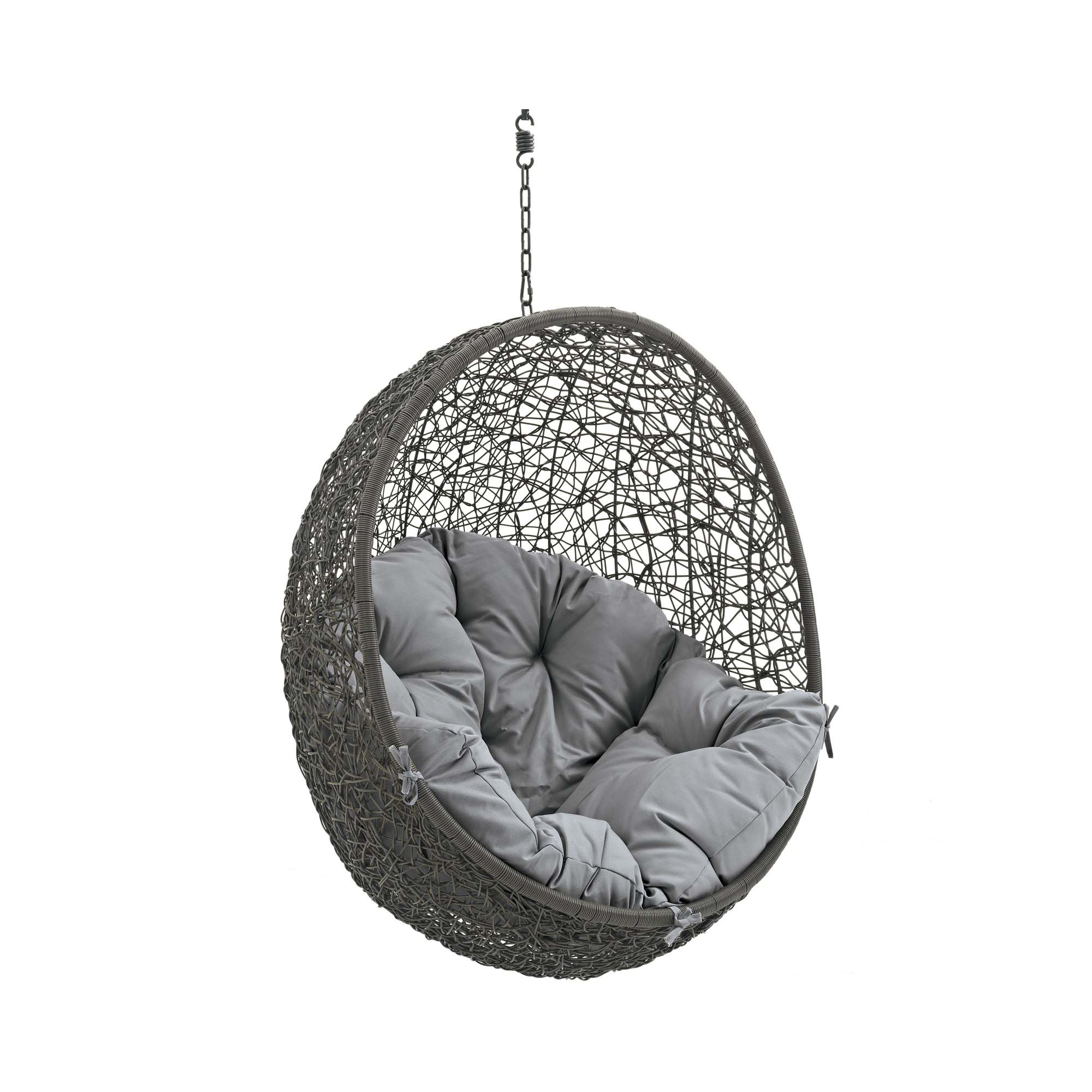 Modway Hide Outdoor Patio Swing Chair Without Stand, Gray