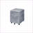 File Cabinets | Modern Slate Gray Faux Concrete 3-Drawer with Casters, Matte Silver Finish | Slate Gray | Metal,Synthetic Wood