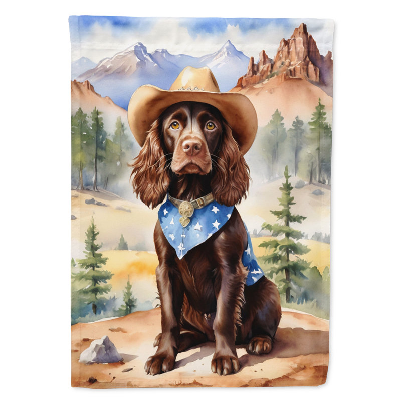 Drapeau Cowboy Welcome Garden, Épagneul Boykin