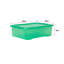 Wham Crystal 32L Plastic Storage Box Pack of 5 Tint Leprechaun Green