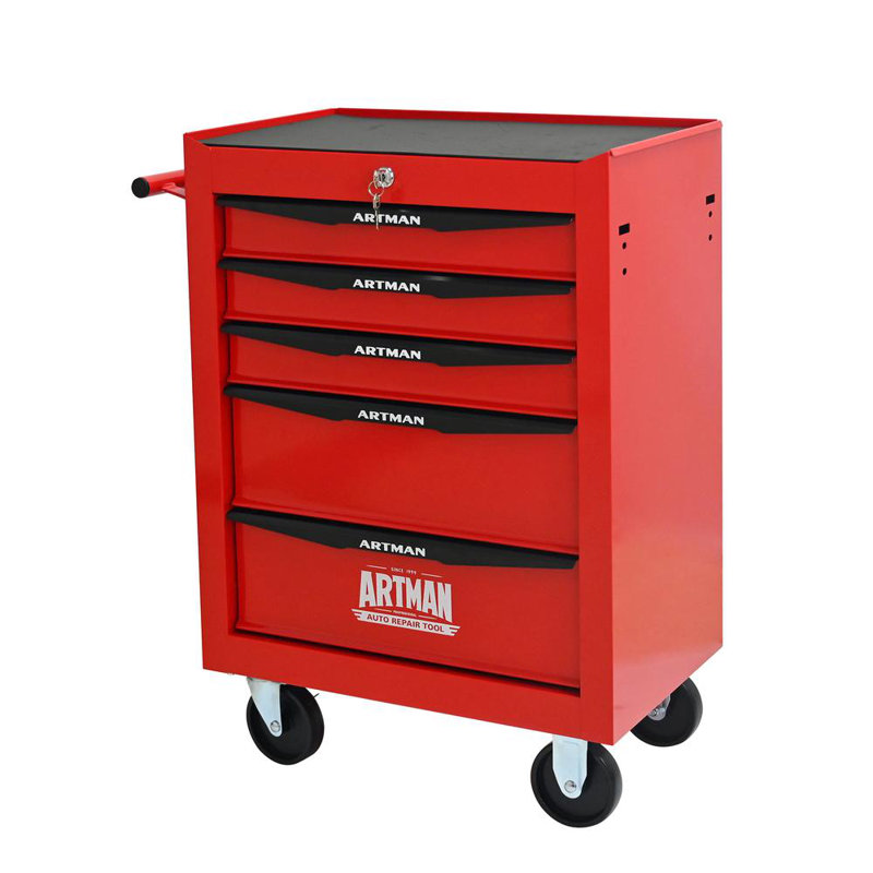 Chariot à outils multifonctionnel à 5 tiroirs avec roulettes