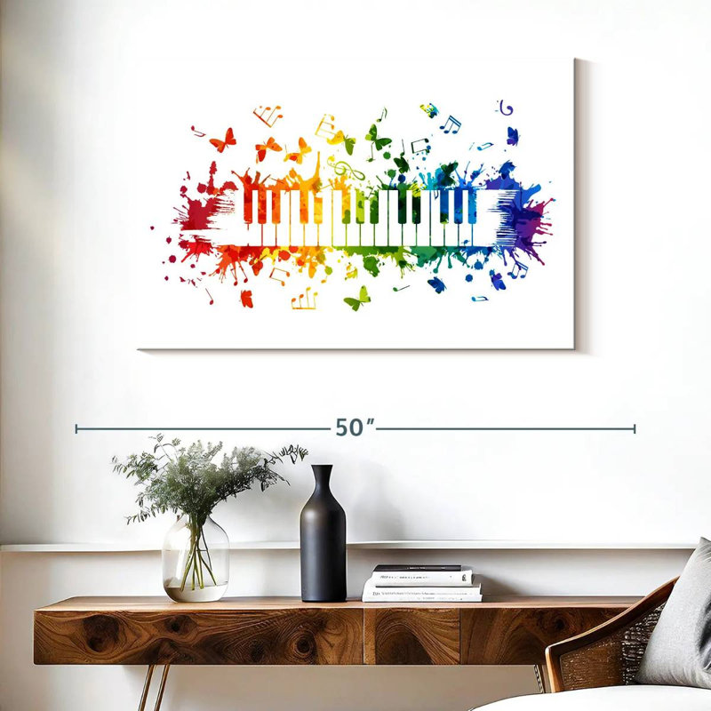 Abarca Rainbow Piano Keyboard, 26" H x 39" W
