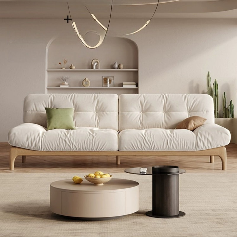 Simple Cream Style Off-white Sofa