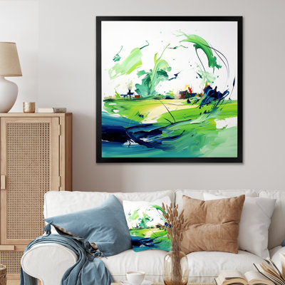 «Green and Blue», impression d'art abstrait mural