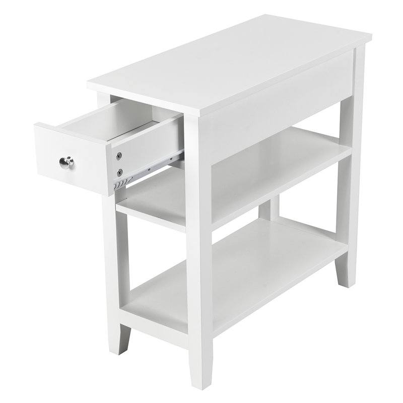 Acton End Table, White