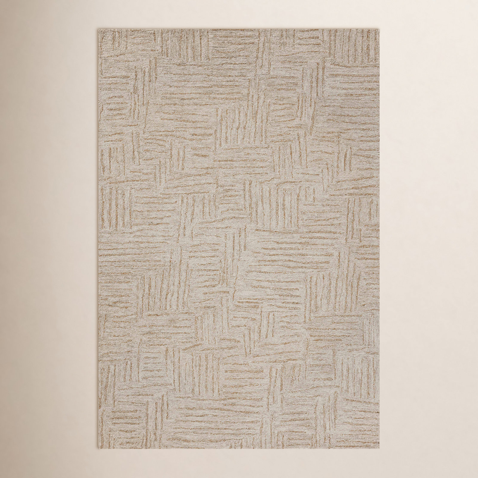 Chris Loves Julia x Loloi Polly Smoke / Sand Area Rug, Square 1'6"
