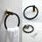 Stainless Steel Bathroom Hardware Set - Includes Towel Ring, Toilet Paper Holder, And 2 Robe Hooks - Durable 304 Stainless Steel With Modern Design-113863068
