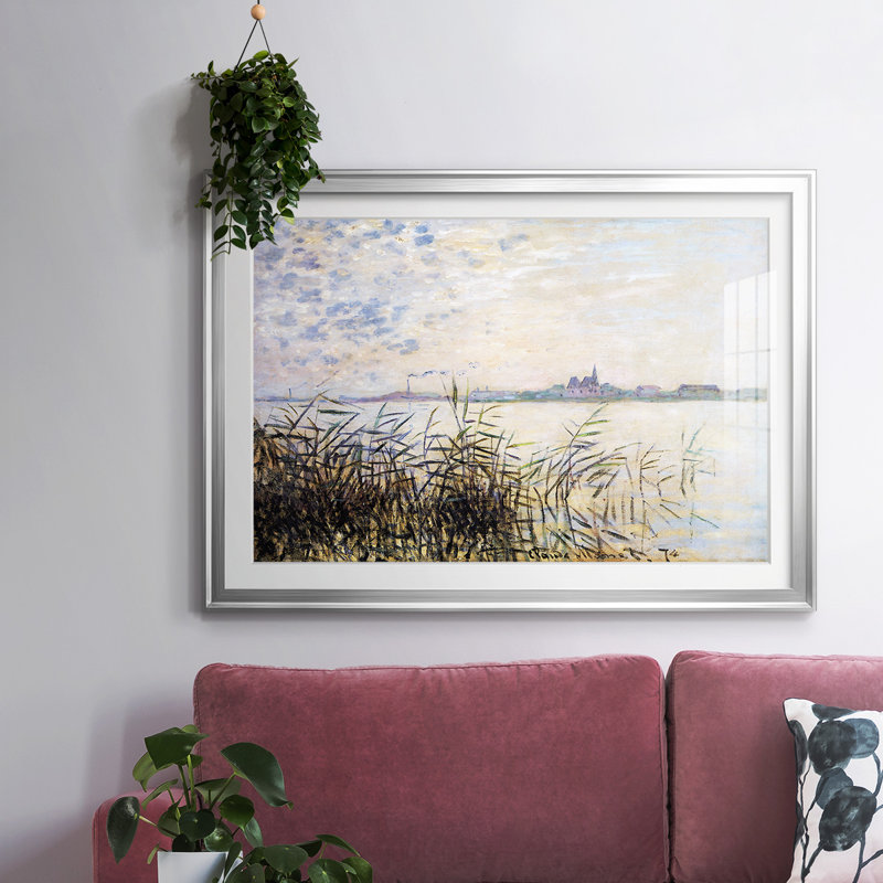 "La seine près d'Argenteuil", 1874, reproduction d'art sur papier, Argent, H 27 po x l 39 po x P 1,5 po
