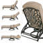 Ensemble de chaise longue pivotante Elisabeth (ensemble de 3)