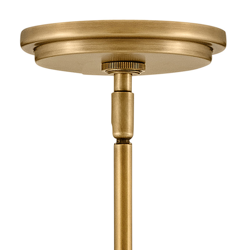 Luminaire suspendu empire 3 lumières Eralia, Laiton héritage / blanc poli
