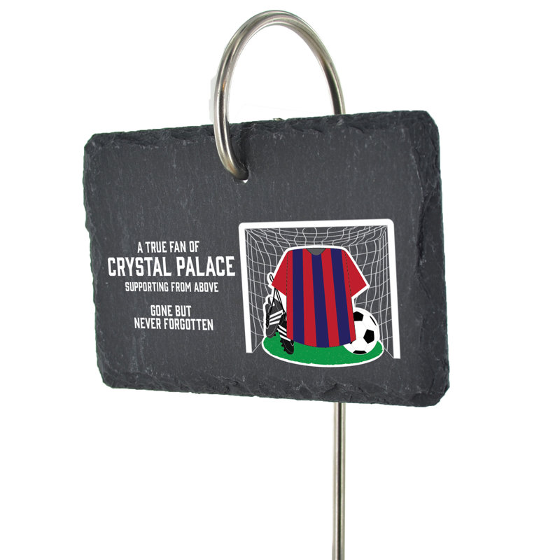 Bleechington Crystal Palace Fan Football Slate Grave Marker Memorial Plaque