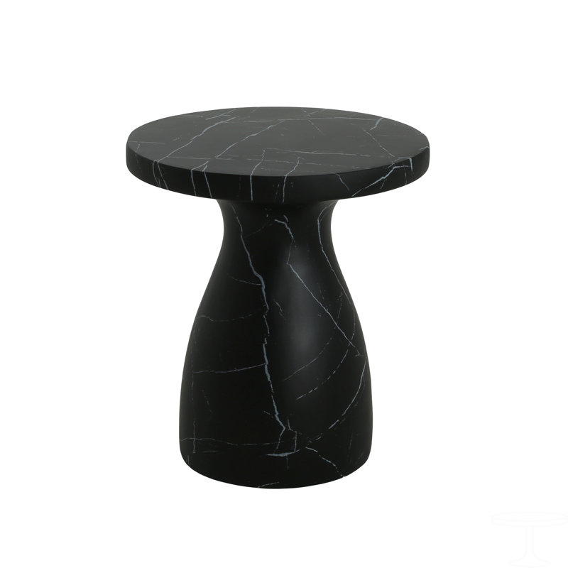 Table d'appoint d'extérieur en travertin Mgo, table de bout en béton léger, effet marbre
