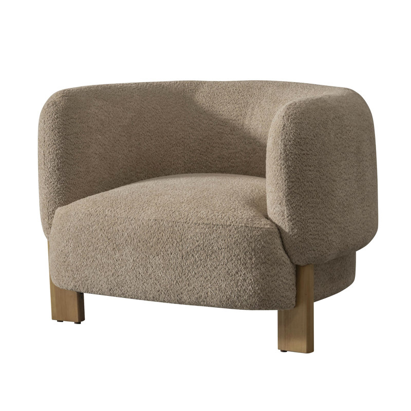 Fauteuil d'appoint 38 po Reno Tira, Mélange de polyester taupe