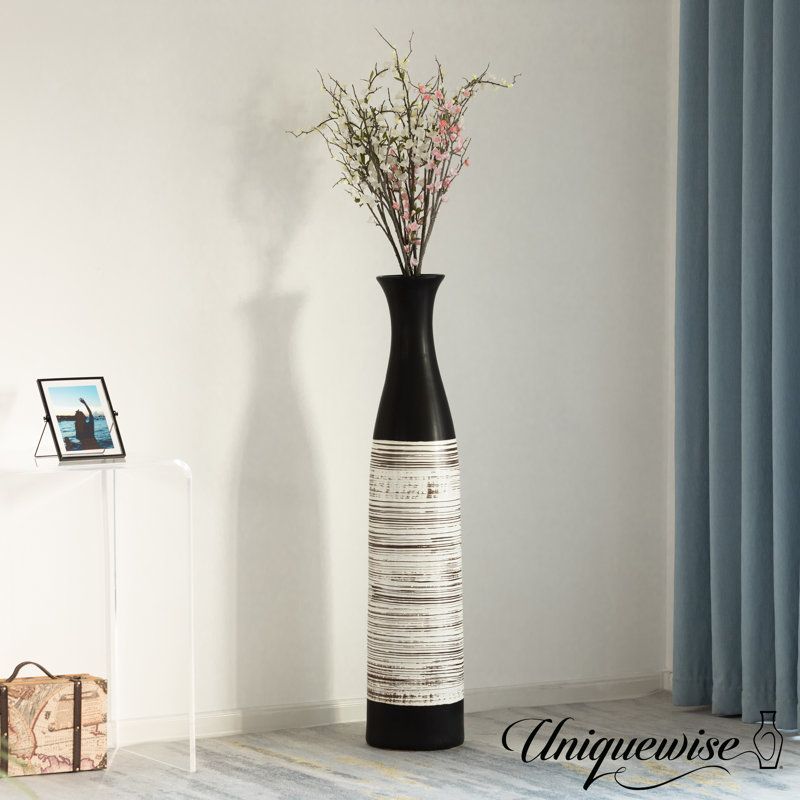 Vase de plancher en céramique fabriqué à la main