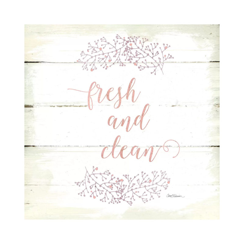 Fresh And Clean by - Wrapped Canvas Typography, 30.48 cm H x 30.48 cm W