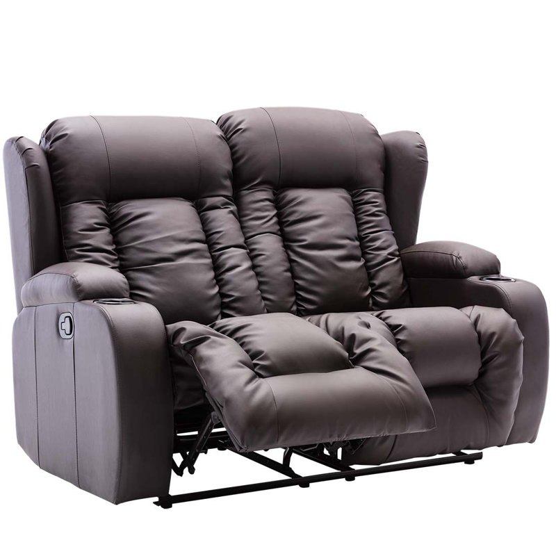 Deneishia 2 Seater Reclining Sofa, Brown