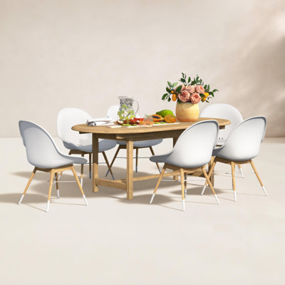 Anautica 79" Teak Patio Dining Set