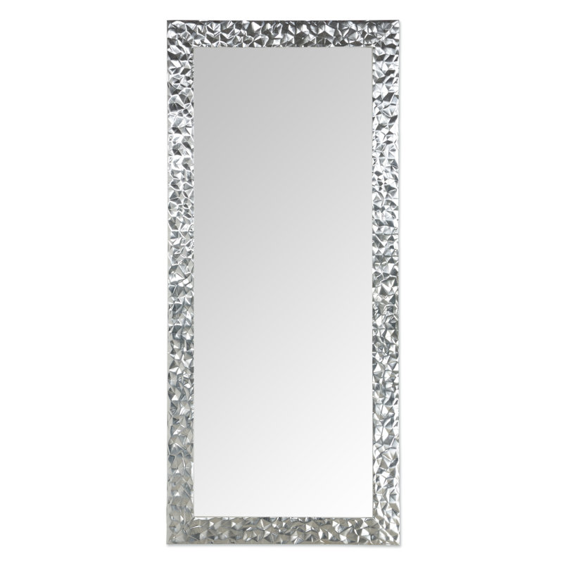 Caire Flat Wall Mirror, Silver, 180cm H x 80cm W